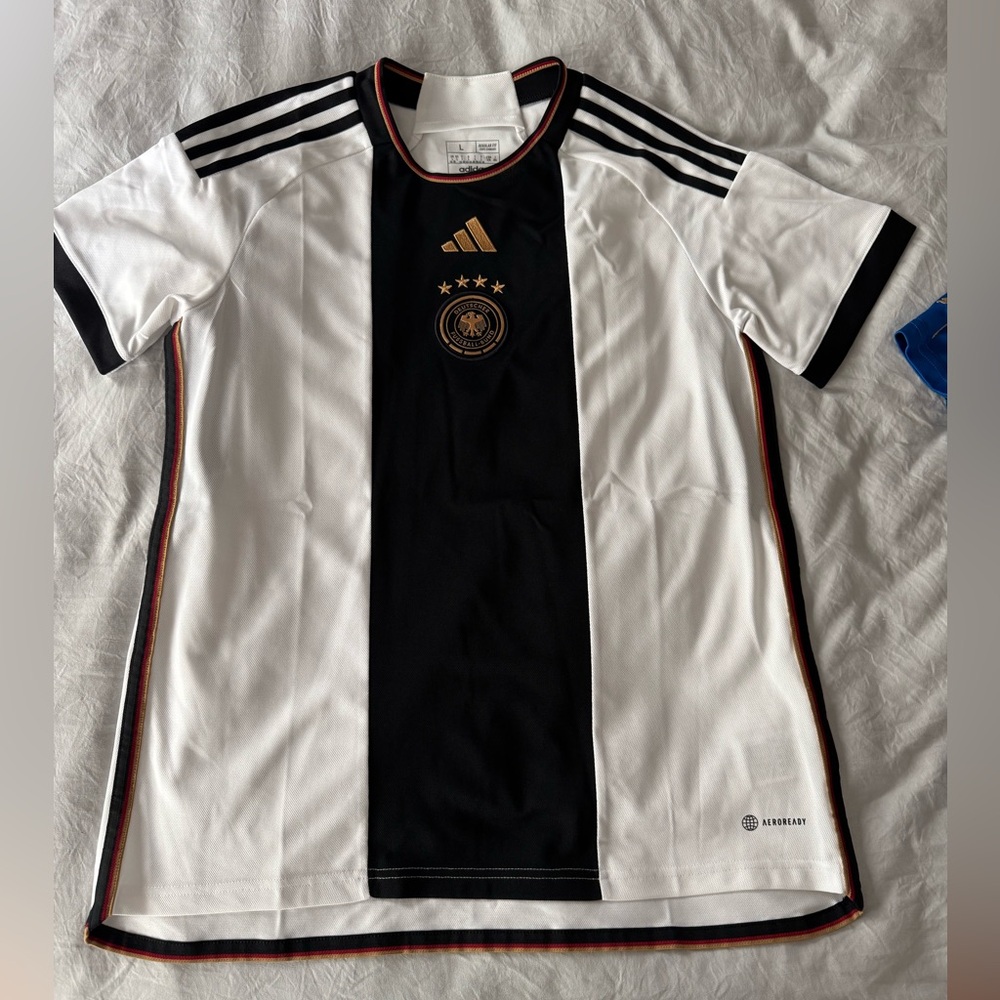 Adidas Black and White Soccer Jersey